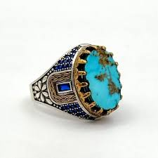 تصویر 2 از سنگ فیروزه اصل برای طراحی جواهرات مدرن و کلاسیک